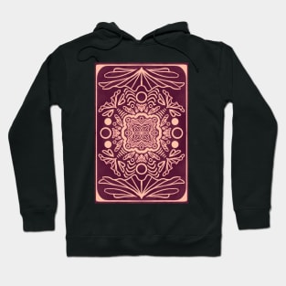 Tarot Card Backing Maroon Hoodie